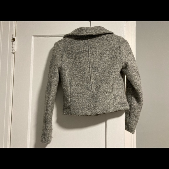 H&M biker jacket. Used once. Grey color size S. - Picture 2 of 3